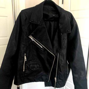 Faux Leather Moto Jacket